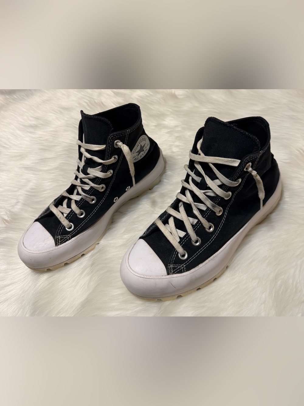 Converse Black & White High-Top Canvas Sneakers
